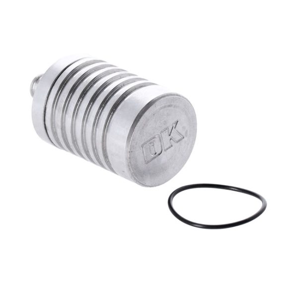 DK Custom Products, 4 stage billet catch can. Clear