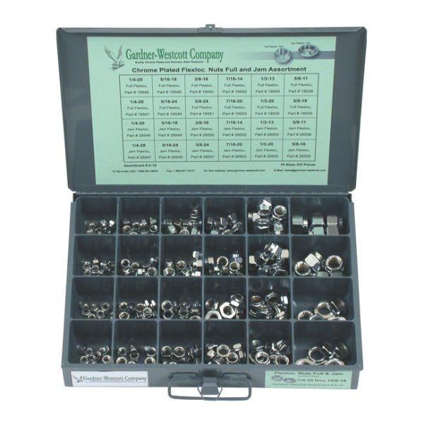 Nylon locknut assortment tray