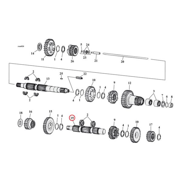 5-speed transmission countershaft