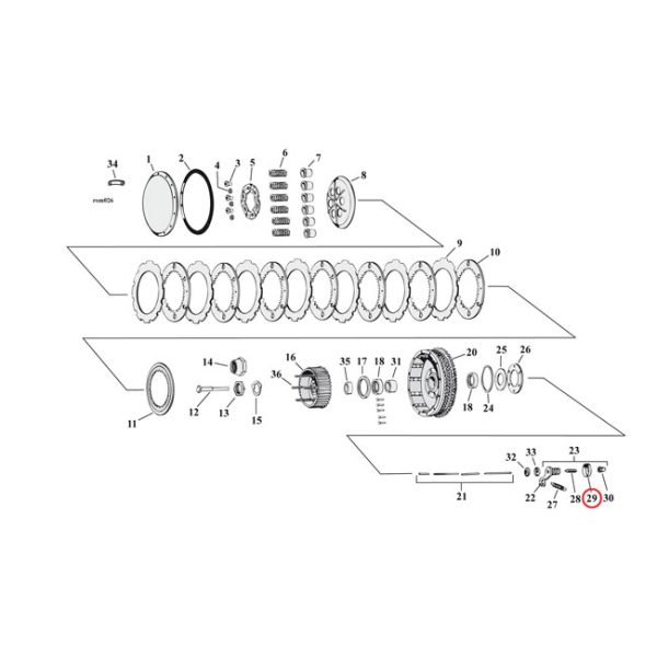 Cover, clutch worm lever