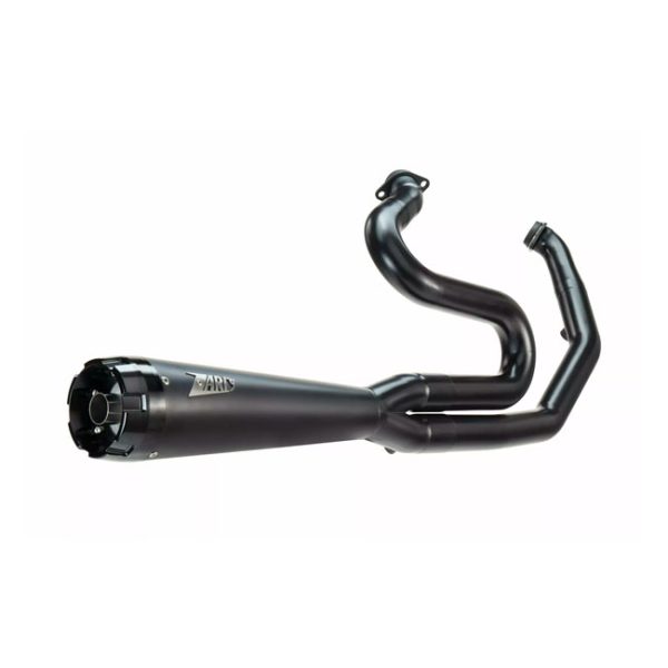 Zard, 2-1 stainless M8 Touring exhaust system. Black