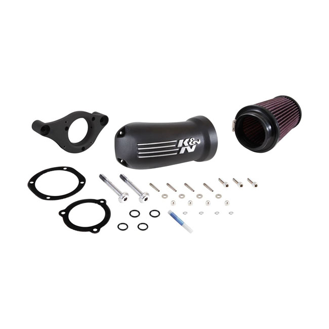 K&N, AirCharger performance air cleaner kit. Black CC logo