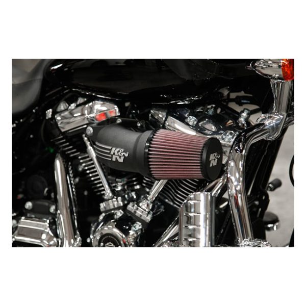 K&N, AirCharger performance air cleaner kit. Black CC logo