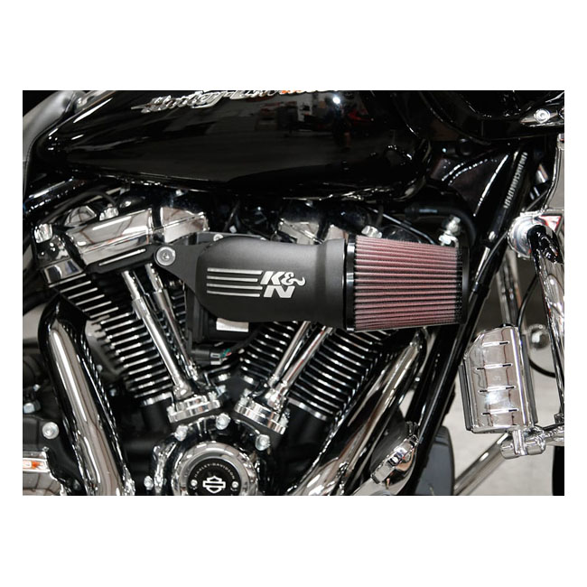 K&N, AirCharger performance air cleaner kit. Black CC logo