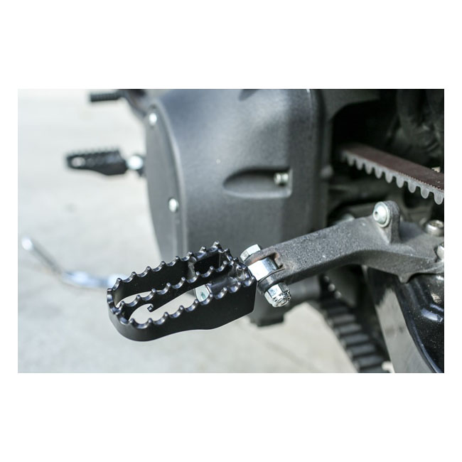 Burly, Mini MX style foot pegs. Black