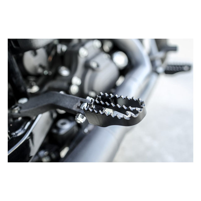 Burly, Mini MX style foot pegs. Black