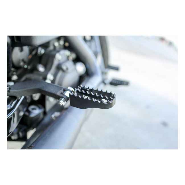Burly, Mini MX style foot pegs. Black