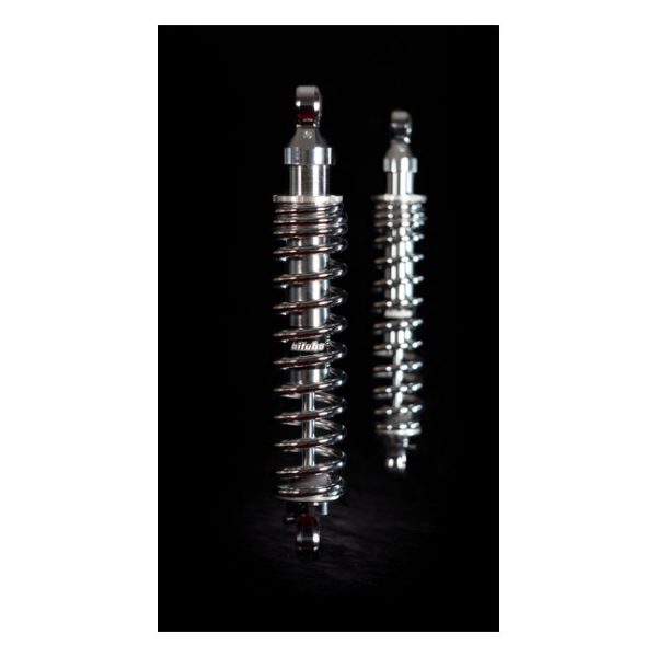 Bitubo, WME dual shock absorber set. Chrome. 331mm