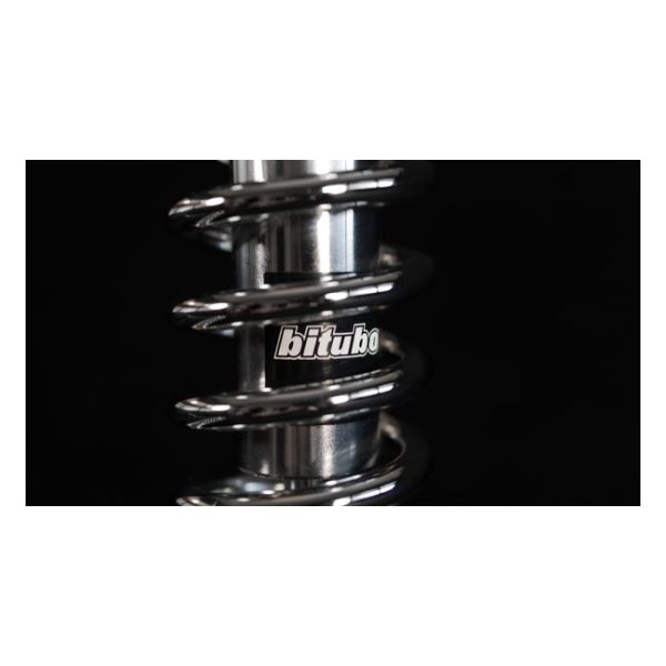 Bitubo, WME dual shock absorber set. Chrome. 331mm