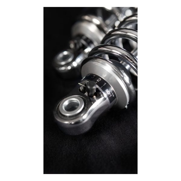 Bitubo, WME dual shock absorber set. Chrome. 331mm