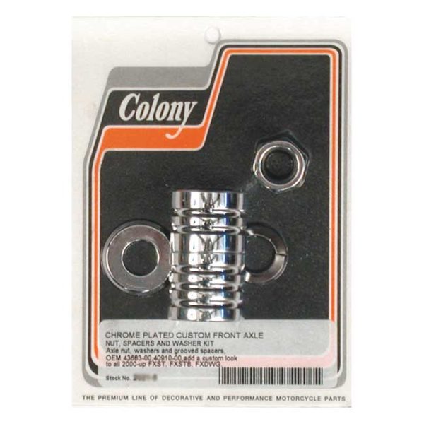 Colony axle spacer kit front, grooved