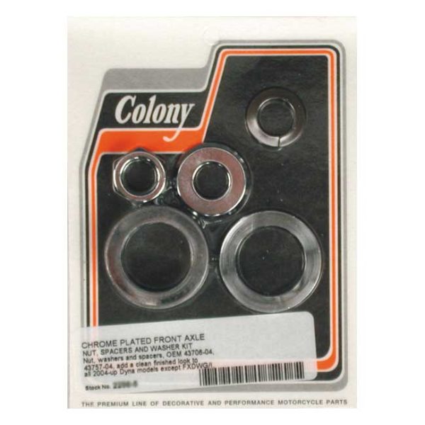 Colony axle spacer kit front, smooth
