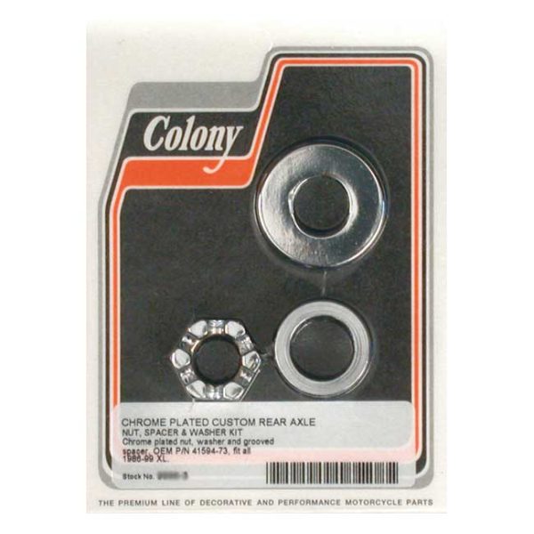 Colony axle spacer kit rear, grooved