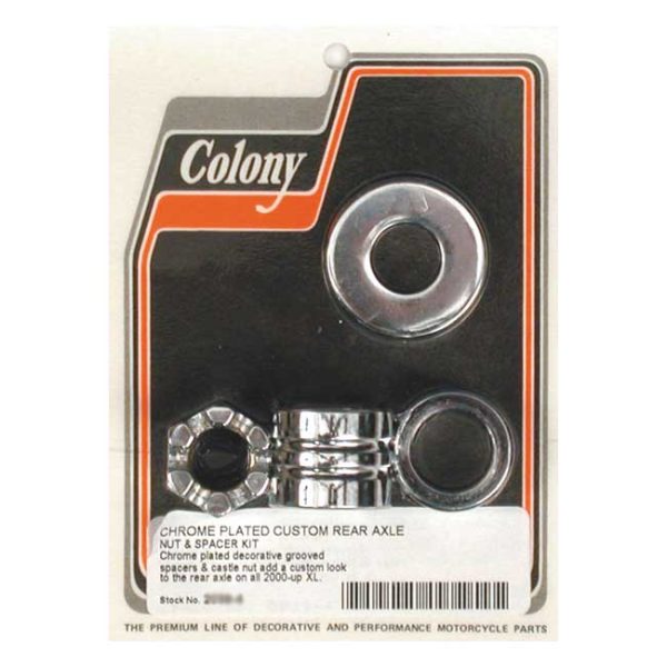 Colony axle spacer kit rear, grooved
