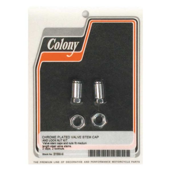 Colony valve stem caps. Medium length