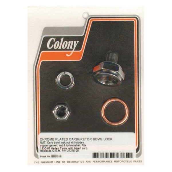Colony linkert carb bowl lock nut kit