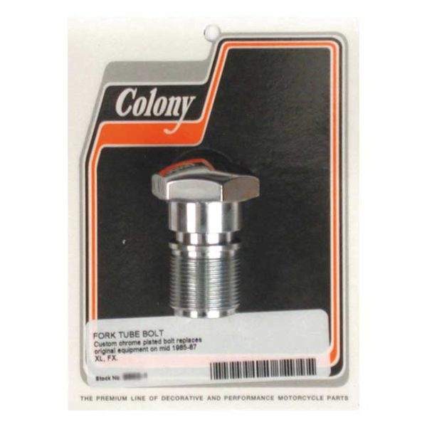 Colony, 35mm fork tube plug. Chrome