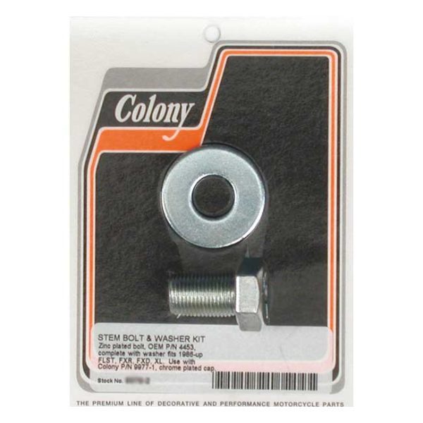 Colony, fork stem bolt & washer set. Zinc