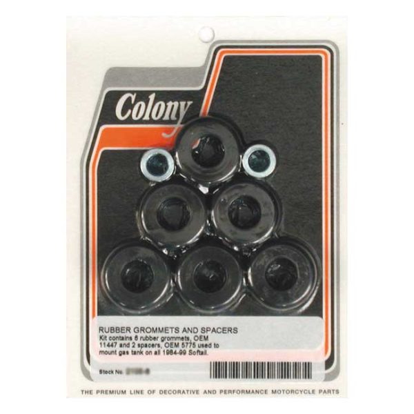 Colony, gas tank grommet & spacer kit