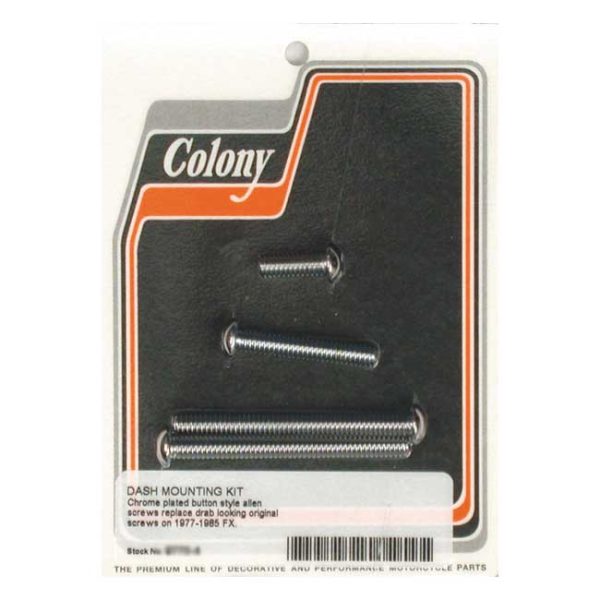 Colony, dash mount kit. Chrome Button head