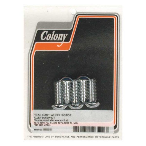 Colony, rear brake rotor bolt kit. Buttonhead