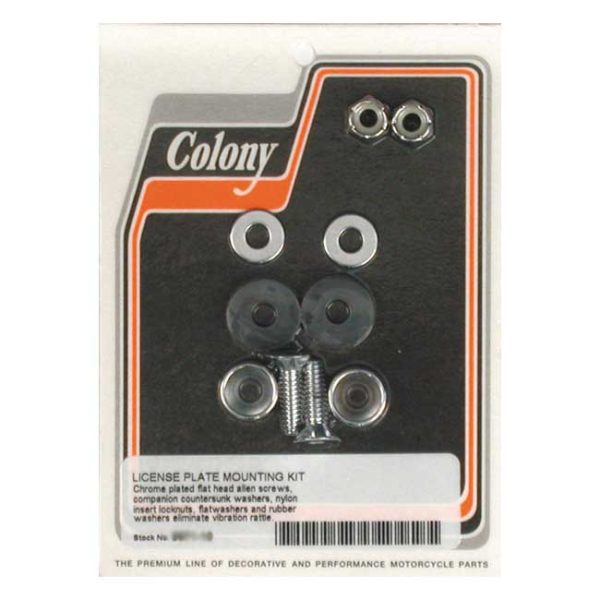 Colony license plate mount kit. Flathead Allen. Chrome