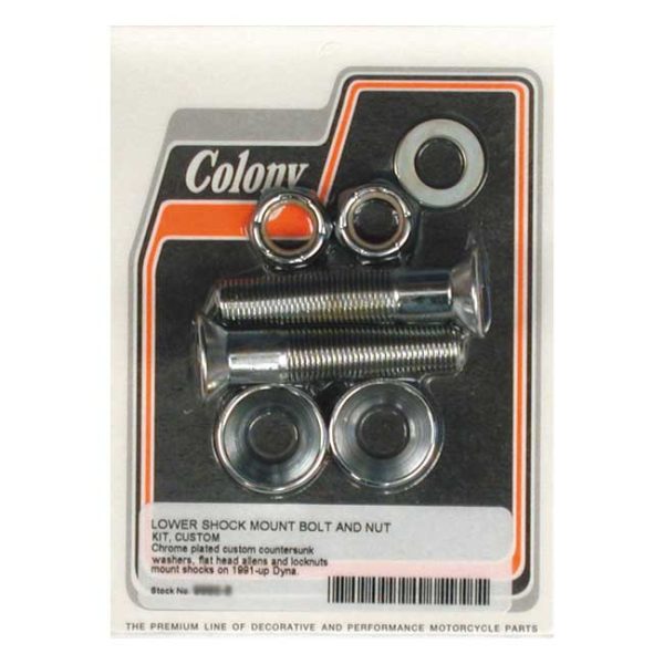 Colony, lower Dyna shock mount  kit. Chrome