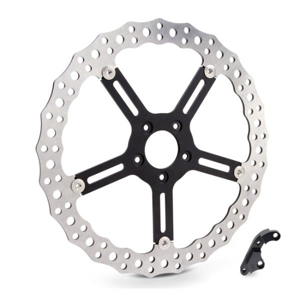 Arlen Ness, 15" Jagged front Big Brake rotor kit. Left side