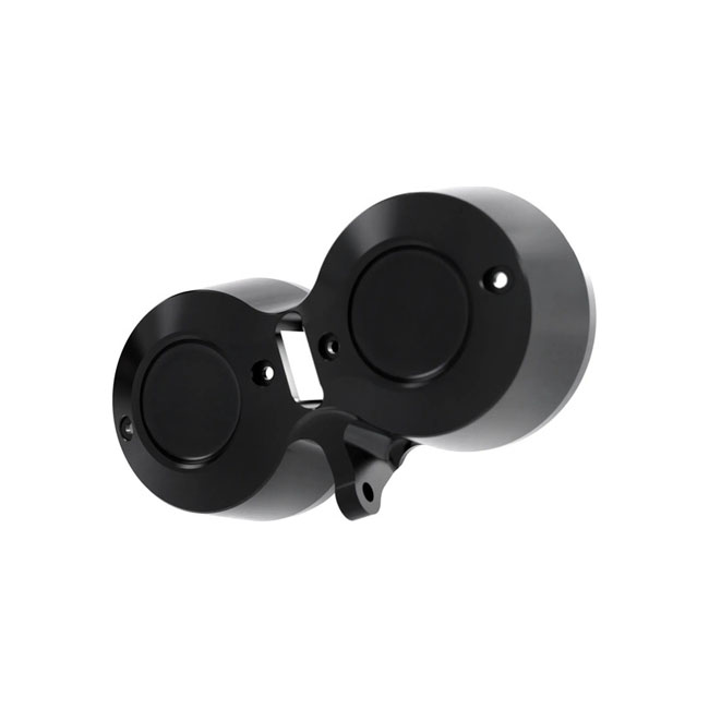 Kraus, Low Rider S Twin Gauge Bucket. Black