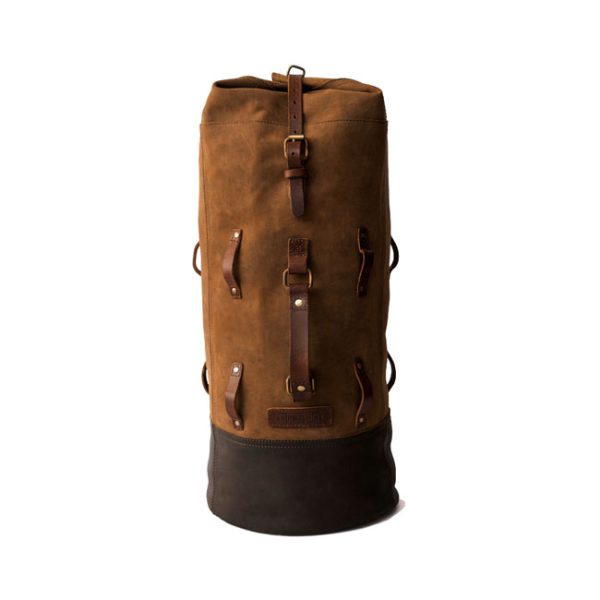 Trip Machine, Military duffle bag. Tobacco brown