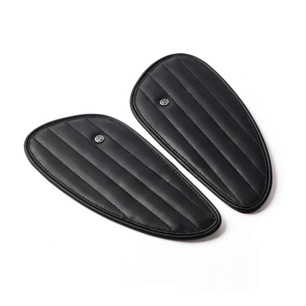Trip Machine, Classic leather tank pad set. Black