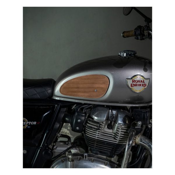 Trip Machine, Classic leather tank pad set. Tobacco