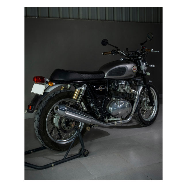 Trip Machine, Classic leather tank pad set. Black suede