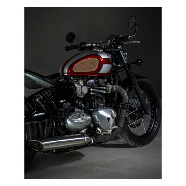 Trip Machine, Classic leather tank pad set. S Tobacco