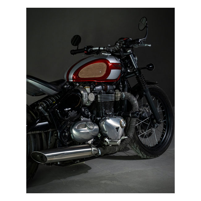 Trip Machine, Classic leather tank pad set. S Tobacco