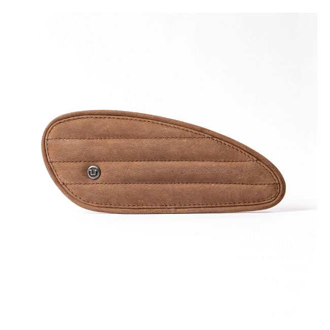 Trip Machine, Mini Classic leather tank pads. Tobacco