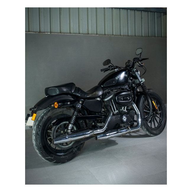 Trip Machine, Mini Classic leather tank pads. Black suede