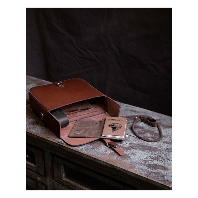 Trip Machine, 'Classic' saddlebag. Cognac brown