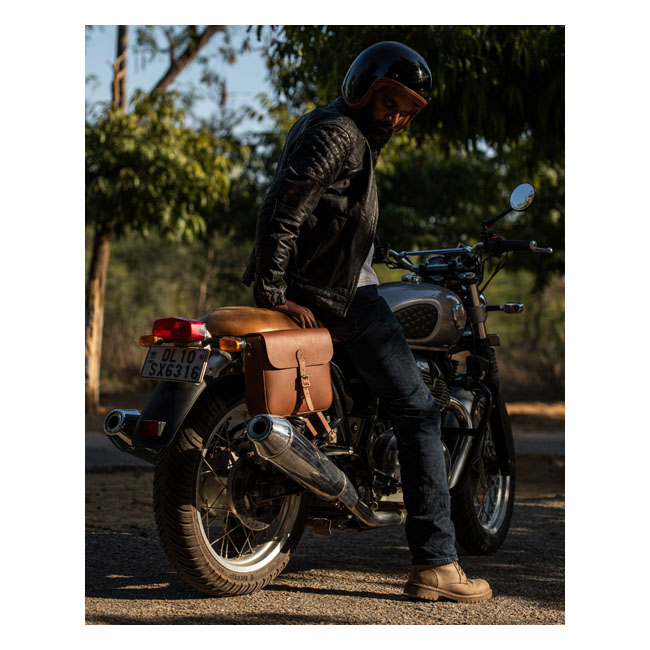 Trip Machine, 'Classic' saddlebag. Cognac brown