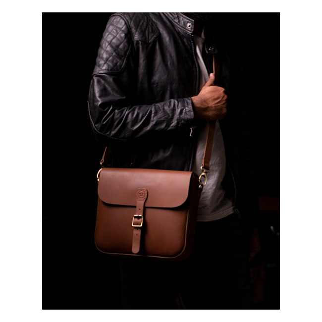 Trip Machine, 'Classic' saddlebag. Cognac brown
