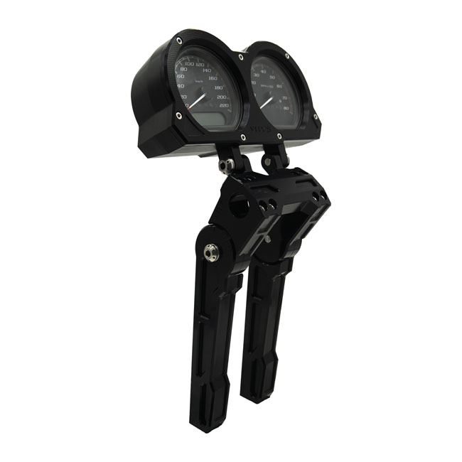 Vity's Design, adjustable dual gauge holder. Black