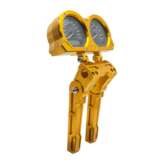 Vity's Design, adjustable dual gauge holder. Gold