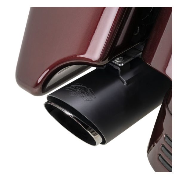 Vance & Hines, 4" Twin Slash Round slip-on mufflers. Black