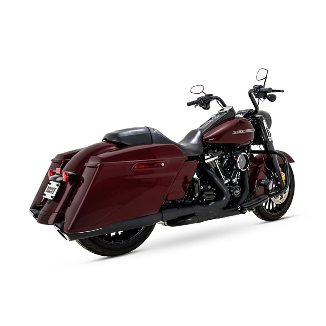 Vance & Hines, 4" Twin Slash Round slip-on mufflers. Black