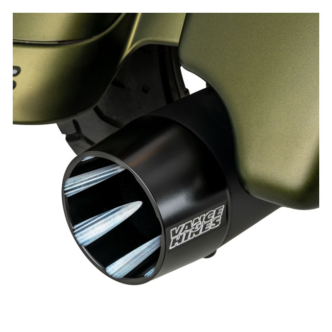 Vance & Hines, Blackbird 450 slip-on mufflers. Black