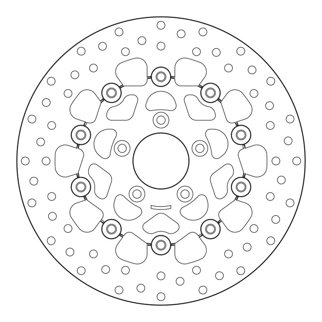 Brembo, stainless floating brake rotor. Front L/R