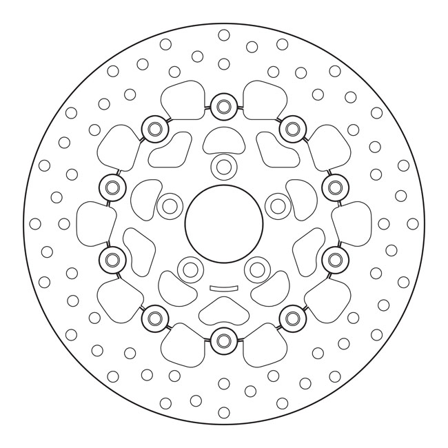 Brembo, stainless floating brake rotor. Rear