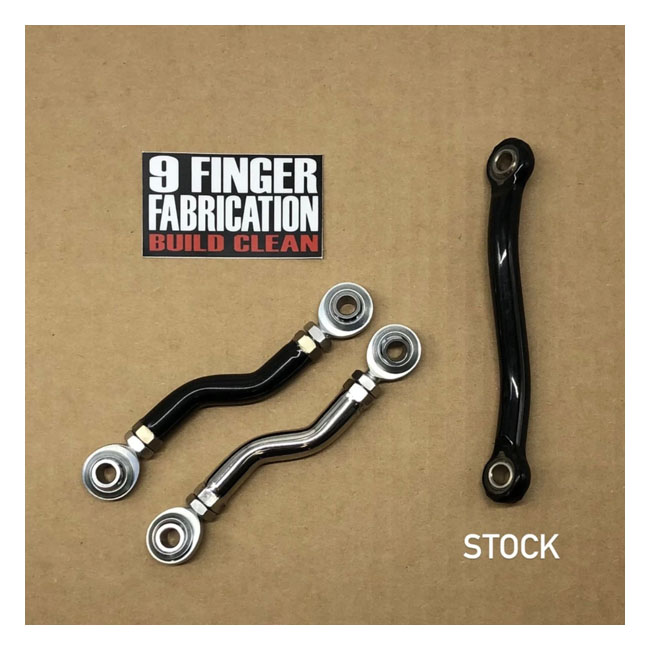 9Finger Fabrication, M8 mid-control brake linkage. Black