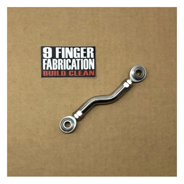 9Finger Fabrication, M8 mid-control brake linkage. Polished