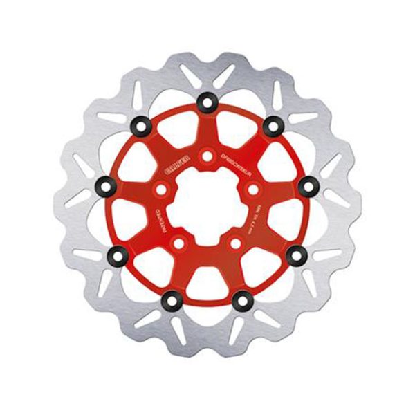 Galfer brake rotor. Wave. Floating. Red. 330x5mm